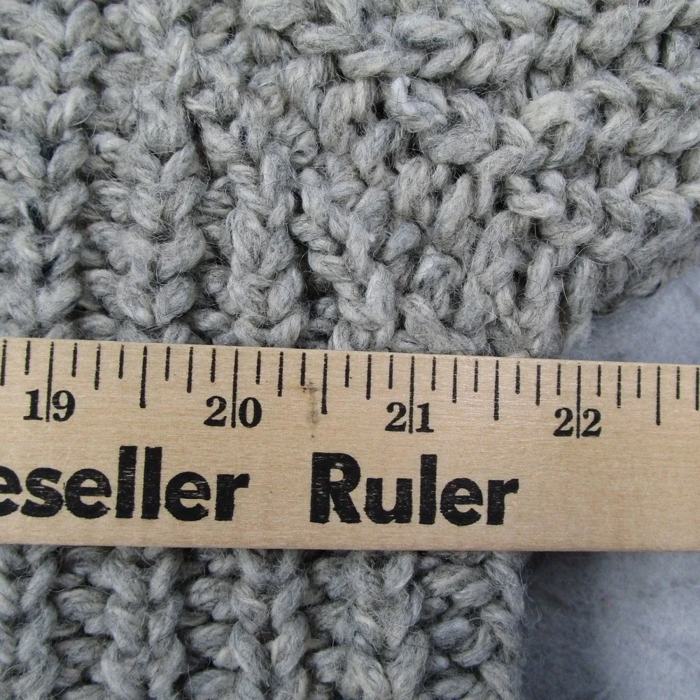 Abercrombie Fitch Sweater Women Small Gray Wool Blend Chunky Knit Cardigan Y2K - Picture 6 of 9